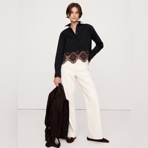 NWT Banana Republic Embroidered Popover Shirt Sz Med (#826112)